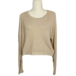 Sparkle & Fade Tan Long Sleeve knitted Sweater L